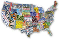 TDC Games USA-Shaped 1000-Piece Puzzle - Large Challenging Map with License Plate Art, Perfect for Game Night, House Party & Travel