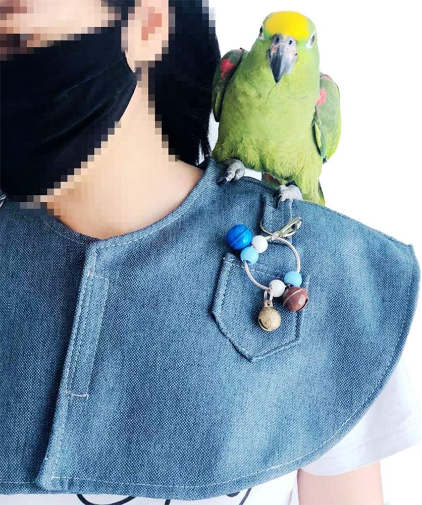 QBLEEV Parrot Anti-Scratch Shoulder Protector Hang Bird Anklet&Toys