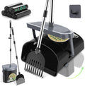 UPSKY 33.4" Dog Pooper Scooper Swivel Bin & Rake Kit with 100 Waste Bags