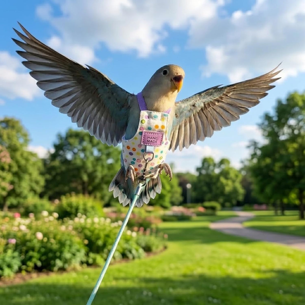 2 Pack Parrot Harness and Leash - Adjustable Bird Flight Vest