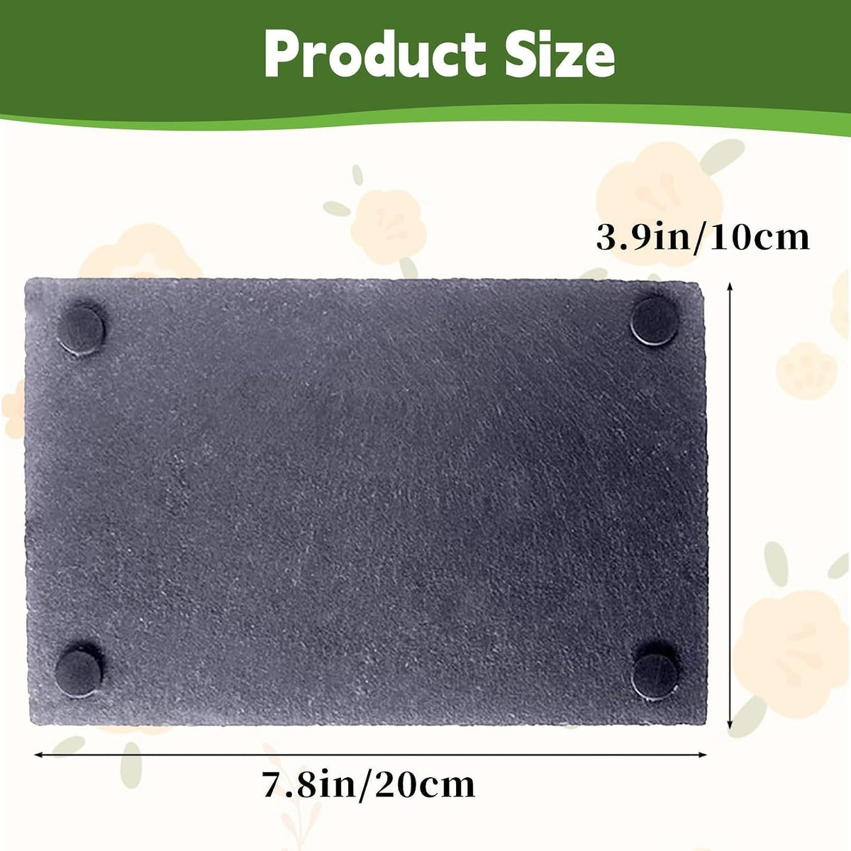 kathson 2 PCS Reptile Basking Platform (7.9 x 3.9 inches), Natural Rock Plate Turtle Food Bowl Feeding Dish Resting Terrace Habitat Decor for Tortoise Turtle Lizard Bearded Dragon Crested Gecko Snake
