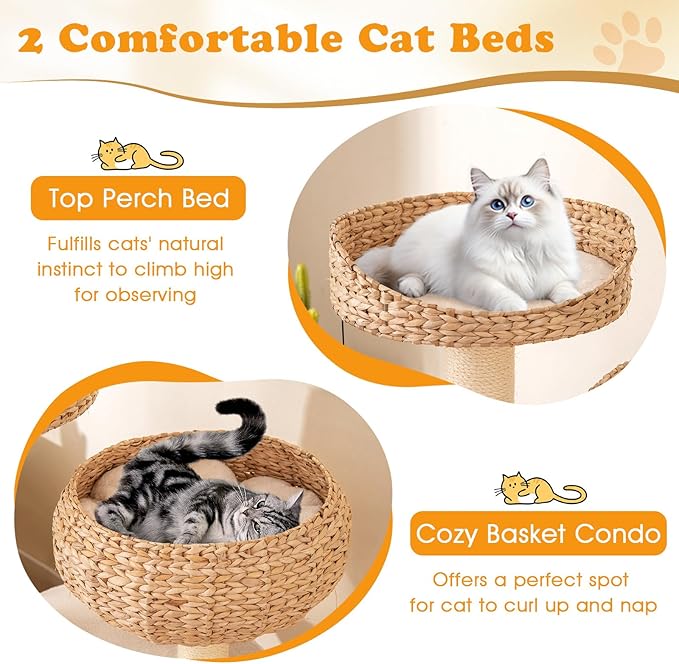 PETSITE 41 Inch Modern Cat Tree - Image 5