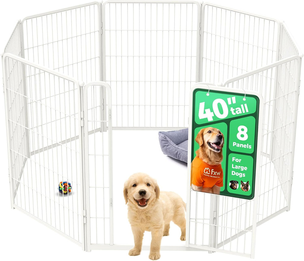 FXW Homeplus Indoor Dog Playpen, 40" H, 8 Panels, for Medium & Large Dogs