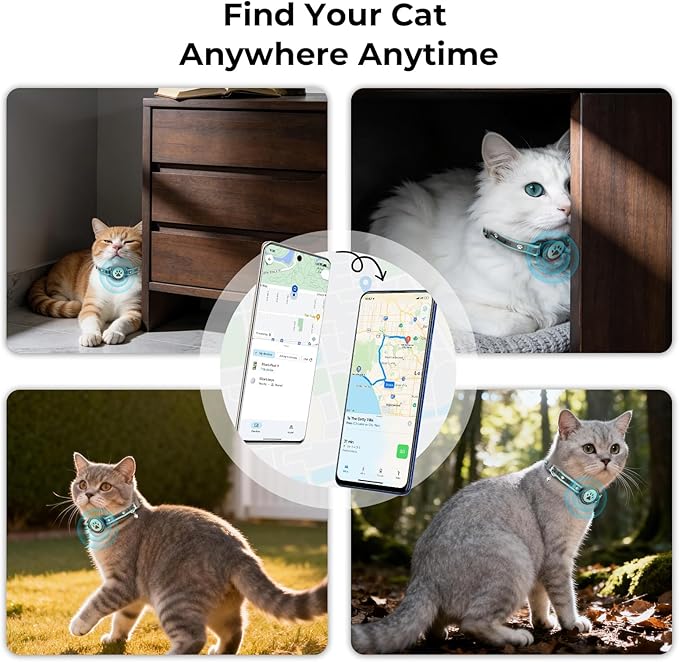 GPS Cat Tracker Collar, Smart Pet Activity Tracker, No Monthly Fee, Work - Image 7