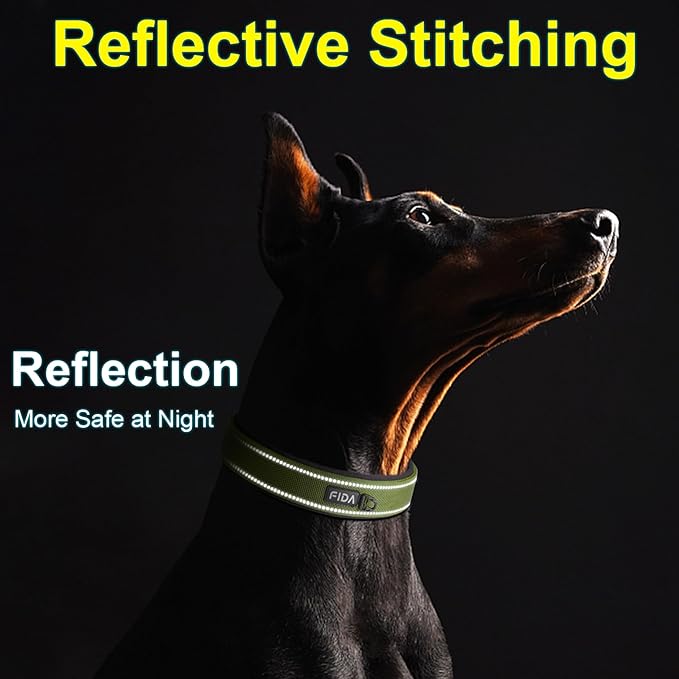 Fida Heavy Duty Dog Collar, Ultra Comfortable Soft Neoprene Padded, Adjustable - Image 4