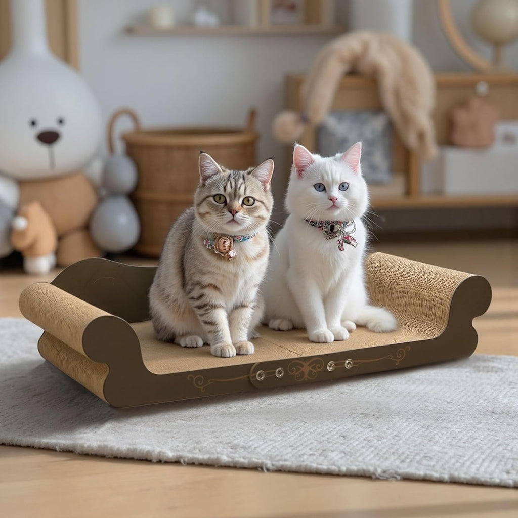 Large Cat Scratcher Bed, Cardboard Cat Couch Scratching Board， 26.7 inch