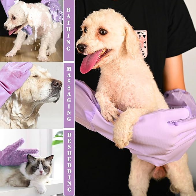 Dog Washing Gloves, Pet Grooming Gloves - Image 2