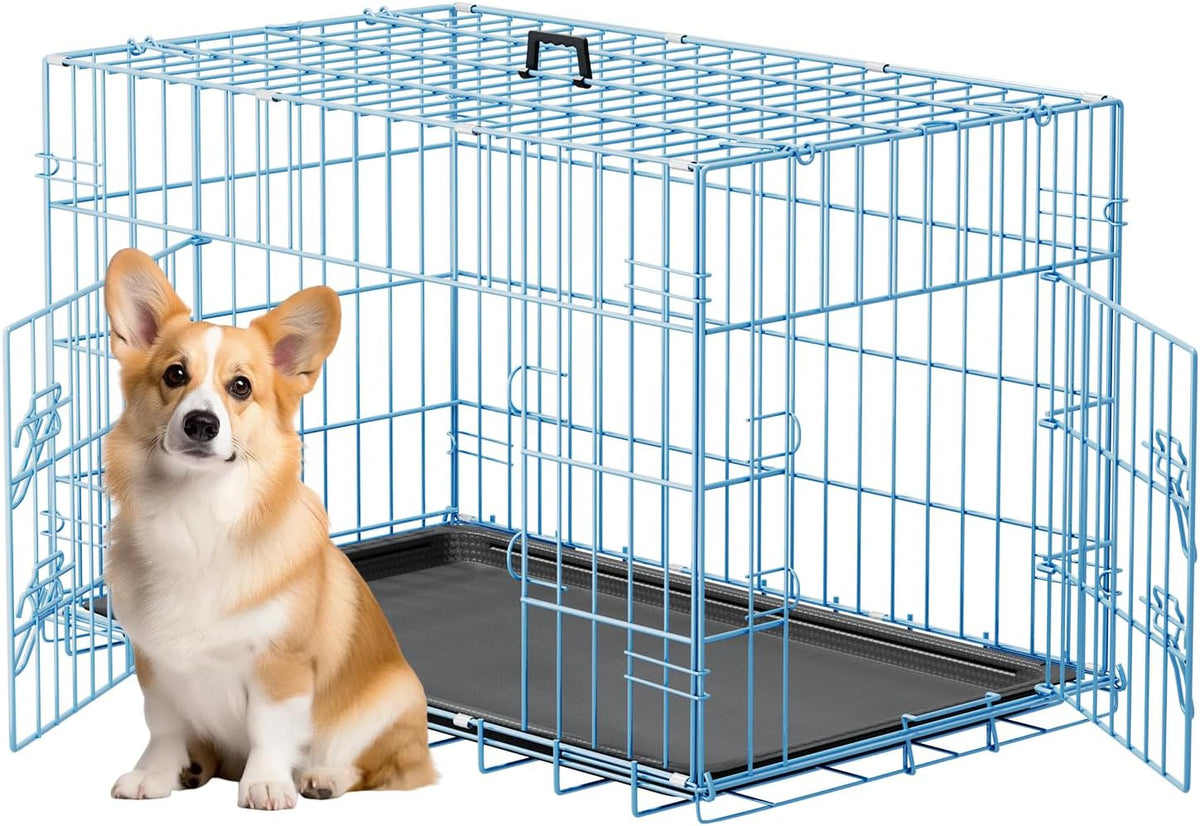 FDW | 48" Foldable Metal Dog Crate | Dark Black | Cage for XL Dogs