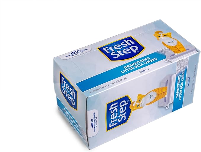 Fresh Step Drawstring Cat Litter Box Liners, Unscented Heavy Duty Kitty Litter - Image 4