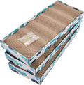 PEEKAB Cat Scratcher Cardboard Reversible Cat Scratch pad Kitty Corrugated Scratching Board Bed Catnip Included