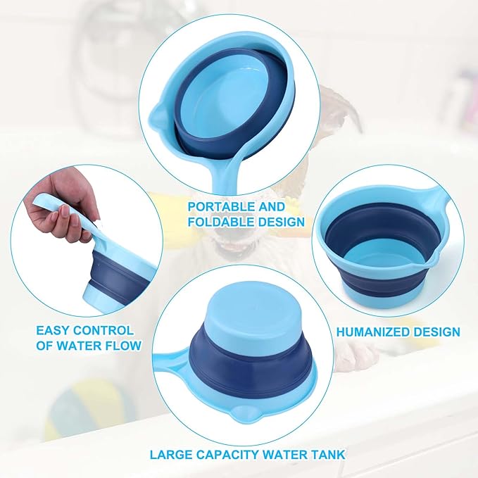 Dog Bath Rinse Cup, Portable Foldable Dog Bath Tubs Accessories, Dog Shower - Image 4