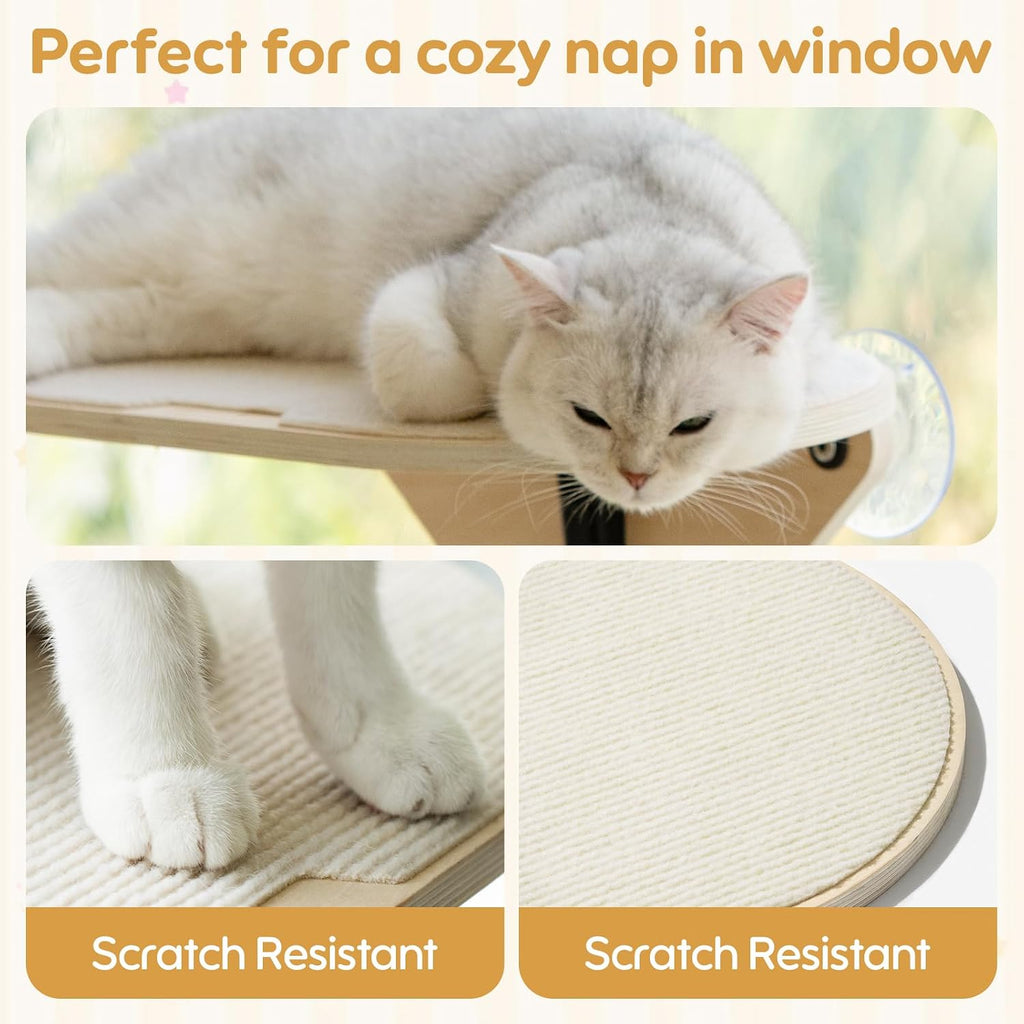 EDAGNY Cat Window Perch Steps for Climbing with Strong Suction Cups,1pcs