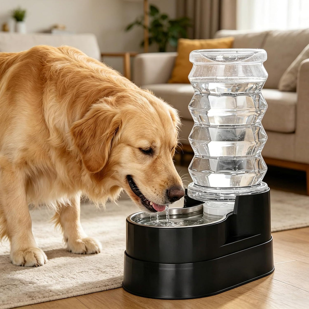 RIZZARI 8L Elevated Dog Water Dispenser: Gravity Waterer for Large Dogs