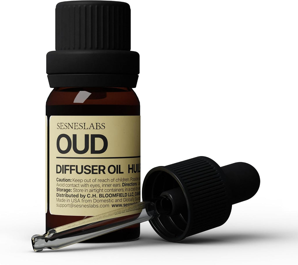 sesneslabs Oud Diffuser Oil, Oud Essential Oil Blend, Woody Spice, 10 mL