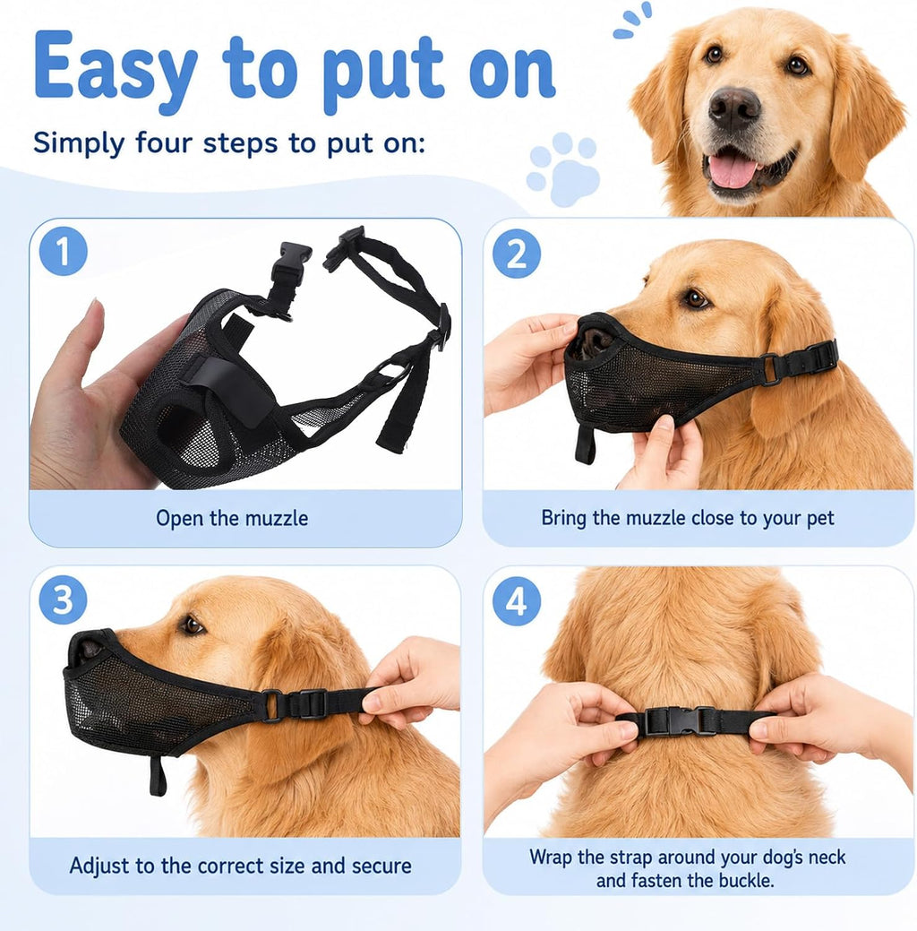 Soft Dog Muzzle Dog Anti Scavenging Muzzle to Prevent Eating Off Ground