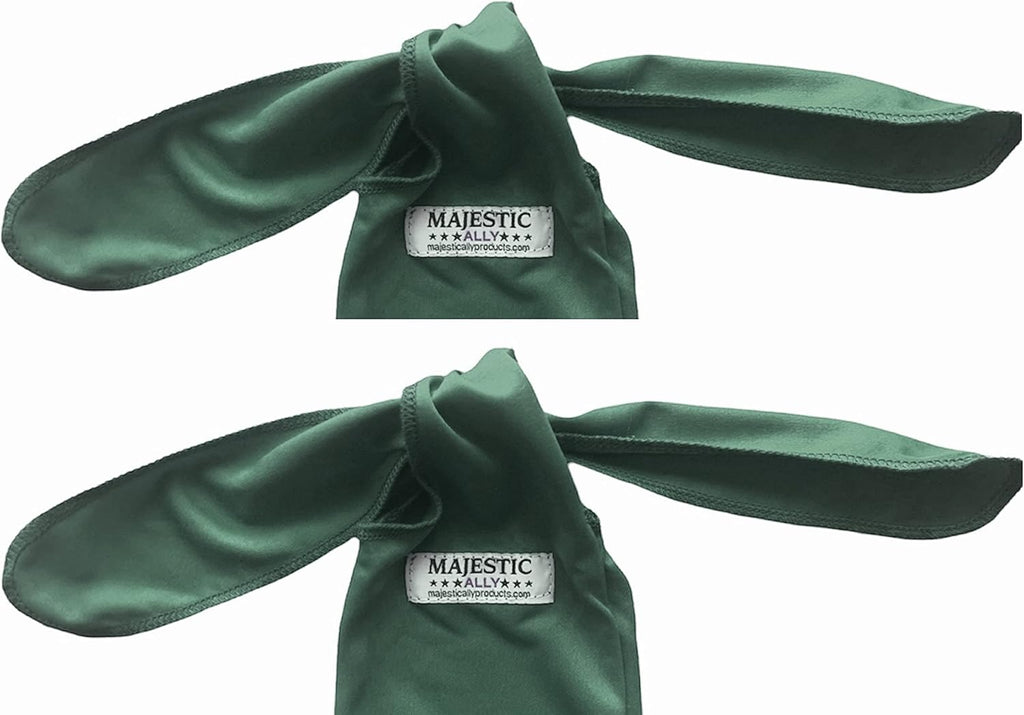 Majestic Ally Lycra Tail Bag for Horses - to Keep The Tail Clean and Protected - Set of 2 (Hunter Green)