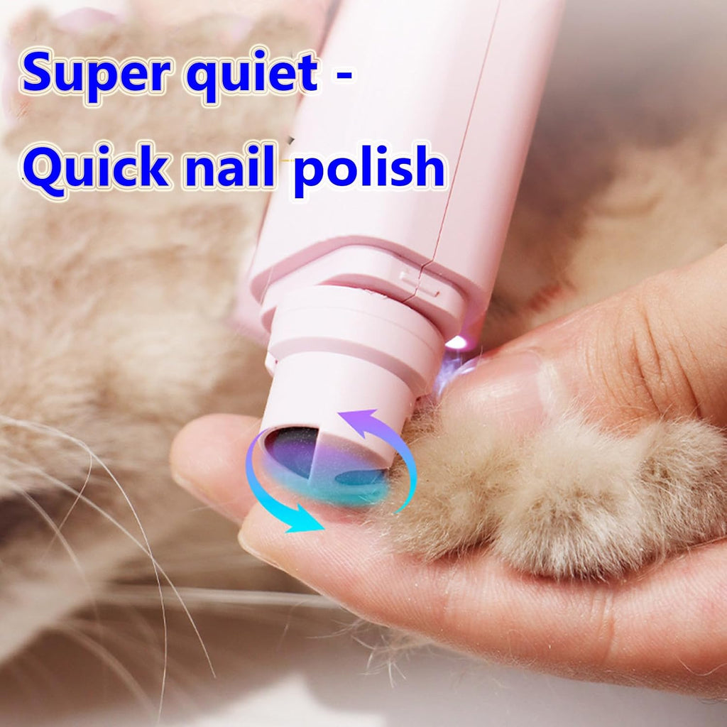 Super Handy Latest Model, Upgraded Dog Nail Grinder - Professional 3-Speed Ultra-Quiet Electric pet Nail Trimmer, Painless paw Care and Grinding, Suitable for Small, Medium, Large Dogs, Cats