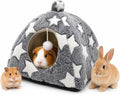 Guinea Pig Bed House Cozy Cave for Hamsters,Hedgehogs Small Rabbits (Grey)