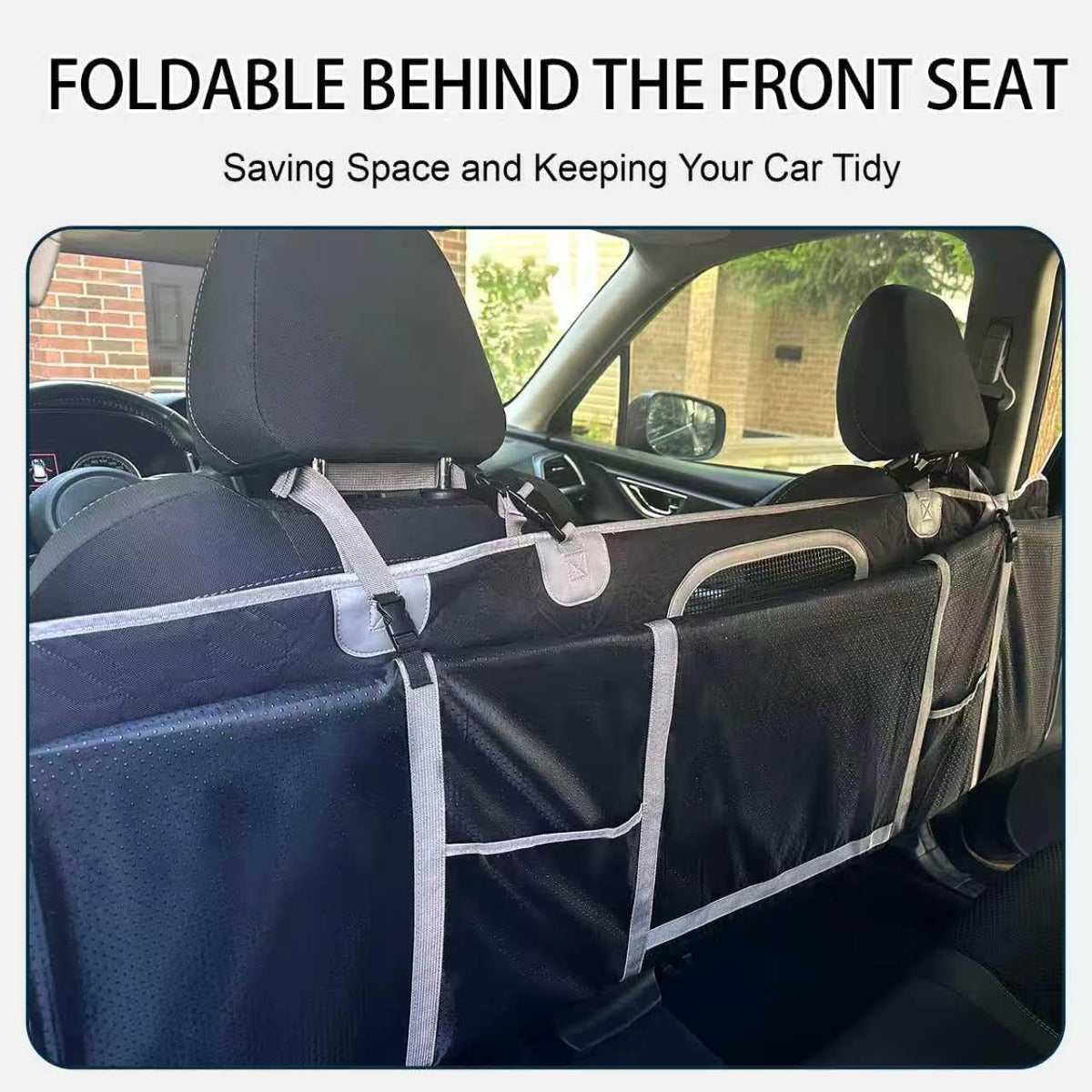 Durable Hard Bottom Dog Car Seat Cover for Large Dogs, XL