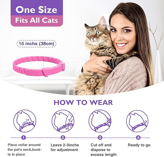 3 Pack Calming Collar for Cats and Kittens Pheromone Collar Efficient Relieve - Image 6