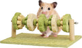 Fhiny Hamster Chew Toy, Rotating Guinea Pig Teeth Hay Enrichment Toy Large