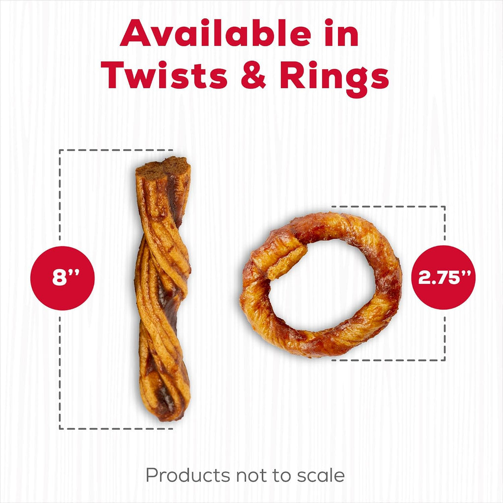 Country Kitchen Rawhide Free, Beef Rings Dog Chews, 21 Count