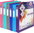 XUCHUN 3 Ring Binders 1 Inch,Clear View Binder with 2 Pockets, Holds 225 Sheets 8.5x11 Inches Paper, Customizable Cover & Spine,Binders for Office, School, Home, Business,6 Pack