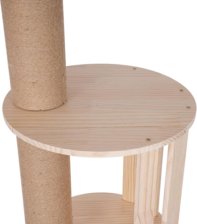Floor to Ceiling Cat Tree, 100.4-104.3" Tall Cat Tower - Image 9