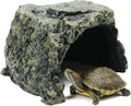 Generic Rock Hide Cave for Reptiles & Amphibians, Large Aquarium Fish Hide Cave Decoration, Stone Cave Hide House Terrarium & Aquarium Accessories for Betta, Shrimp, Turtle, Bearded Dragons, Lizards
