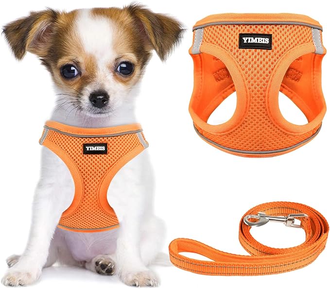 YIMEIS Dog Harness and Leash Set, No Pull Soft Mesh Pet Harness, Reflective by YIMEIS