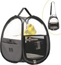 Bird Carrier for Travel with Clear Windows, Breathable Safe Fabric, Lightweight by A4PET