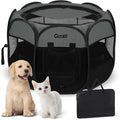 Portable Dog Playpen for Medium Dogs, Collapsible Pet Cat Kitten Puppy Playpen by Goozii