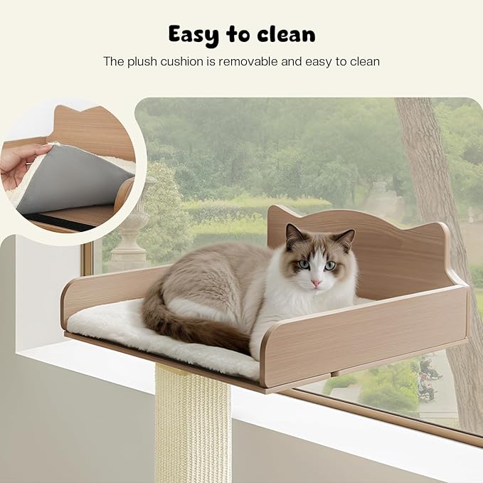 Cat Window Perch with Thick Sisal Scratching Post, Cats Hammock - Image 6