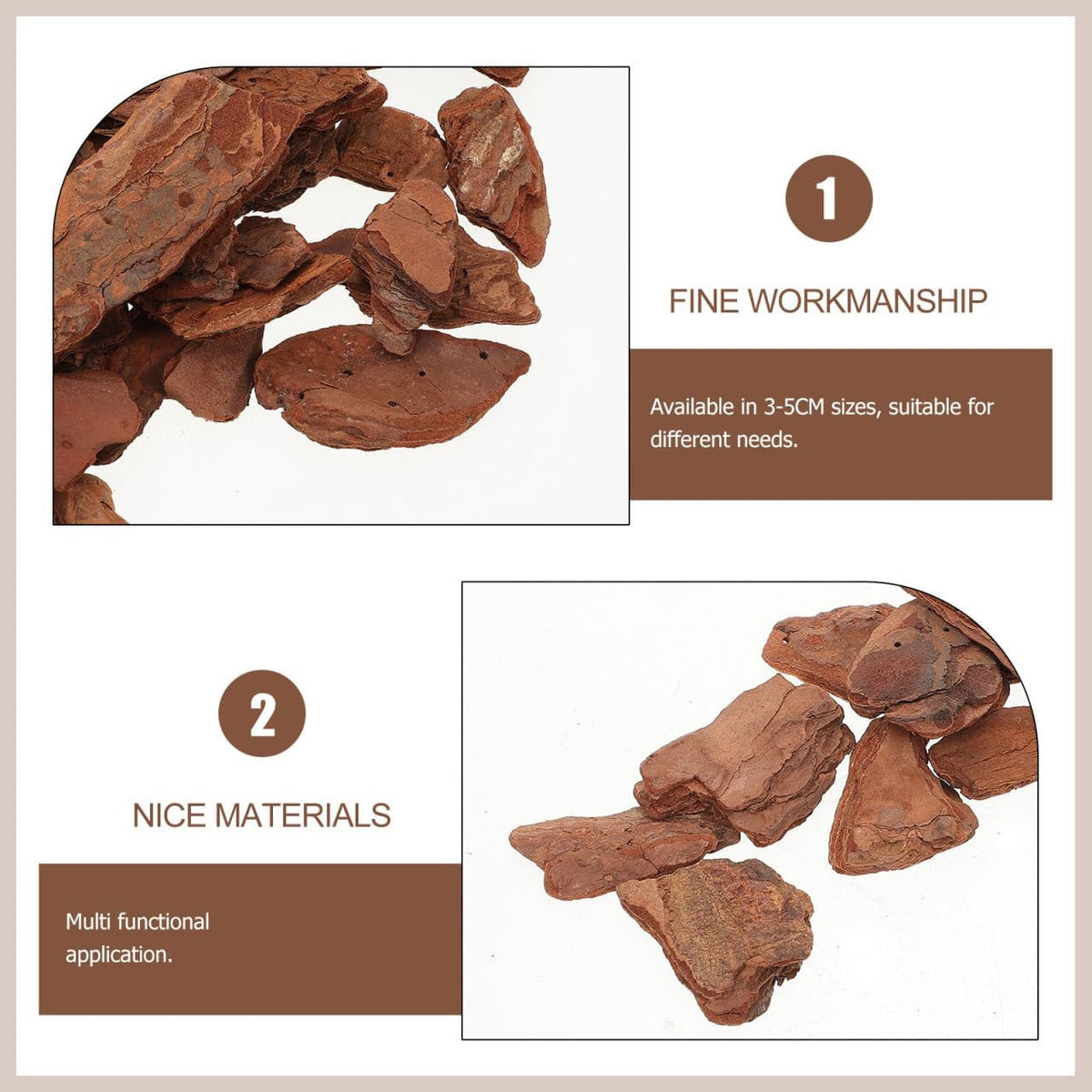 Kisangel 1Bag Natural Pine Bark Reptile Chips Terrarium Bedding Substrate