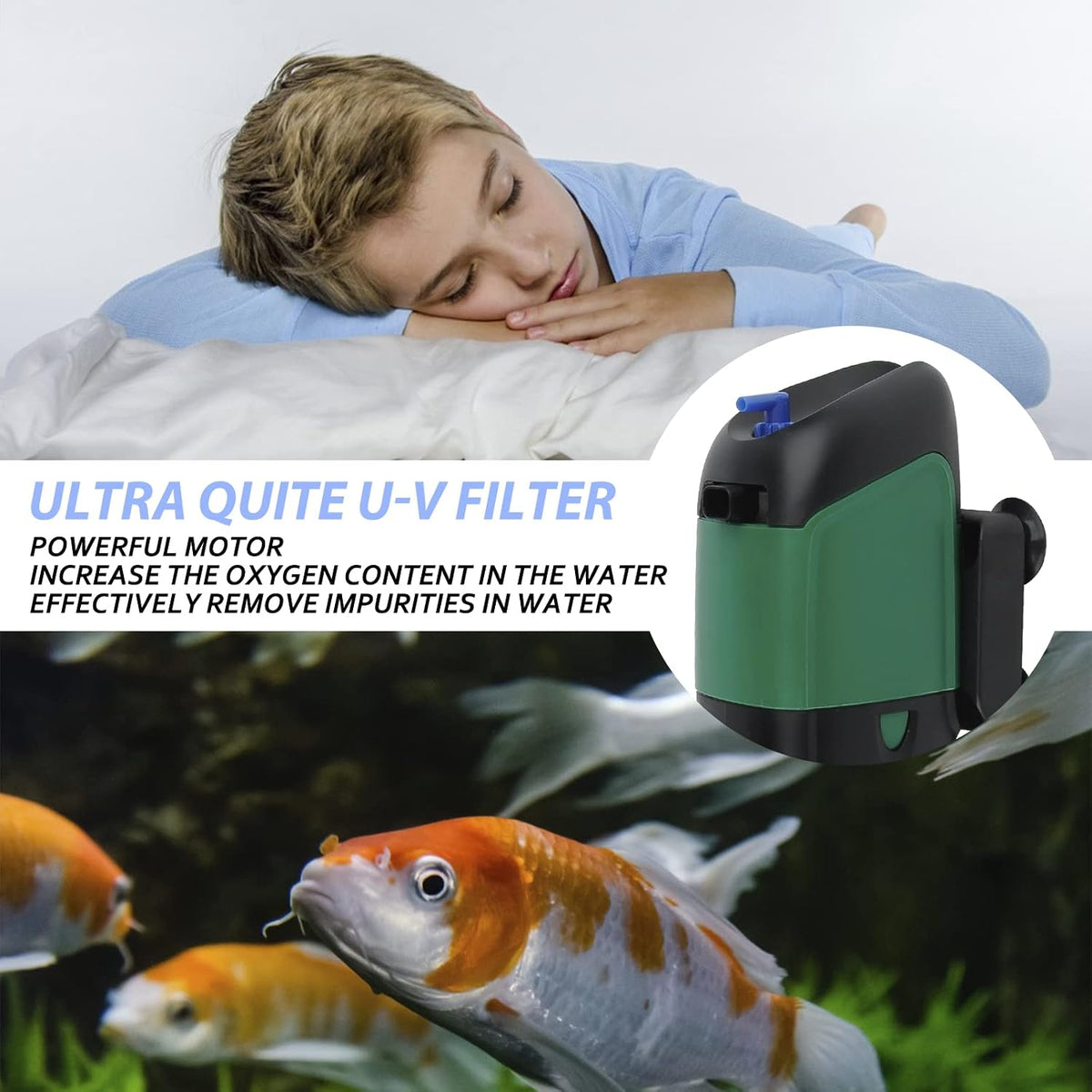 FREESEA Aquarium Power Filter Pump: Oxygen Increase