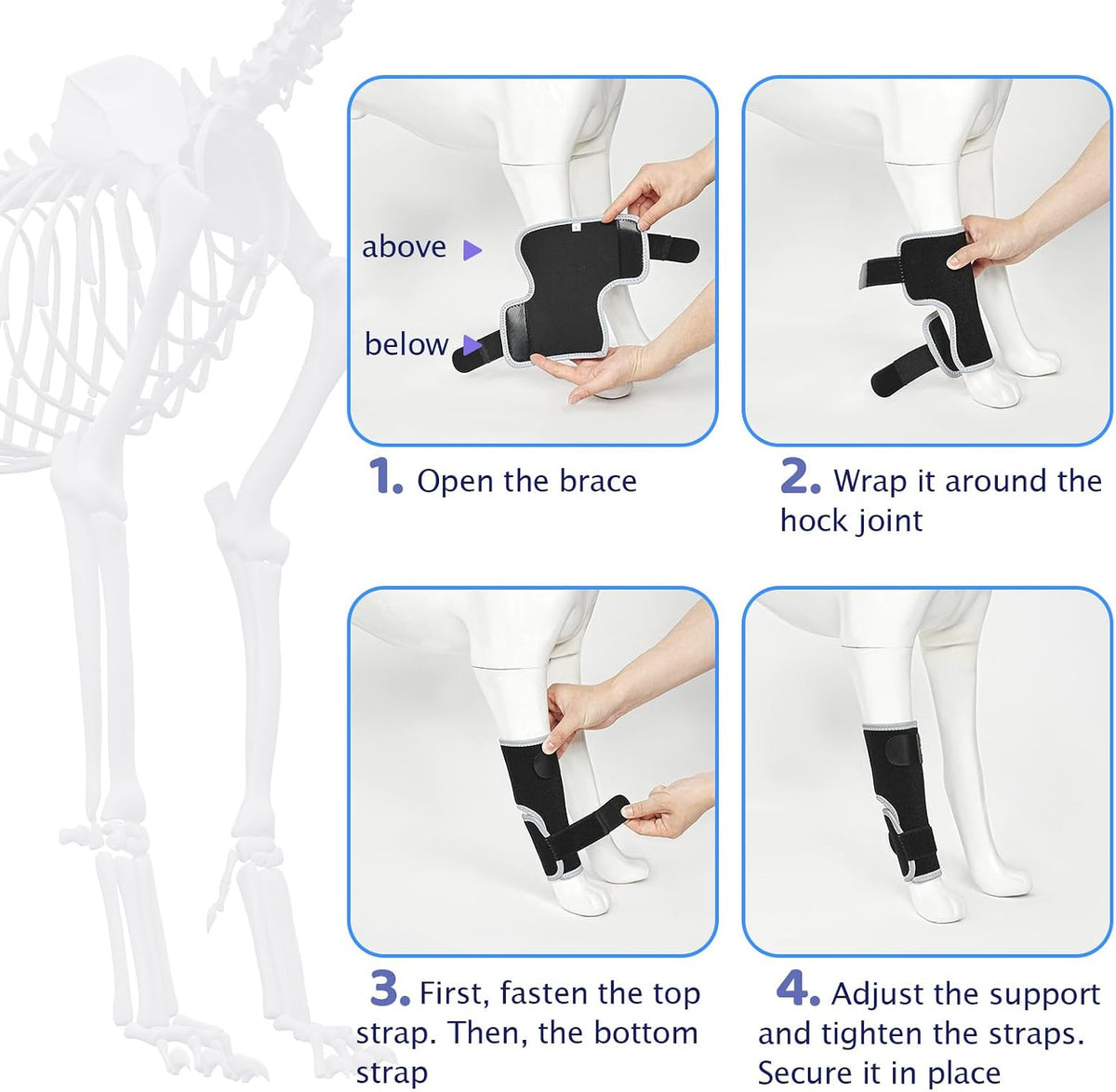 Dog Wound Care Front Legs Hock Wrap Compression Providing Stability M