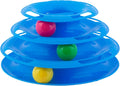 Pet Zone Busy Ball 3 Tier Plastic Cat Tower Rattle Toy, Includes 3 Balls