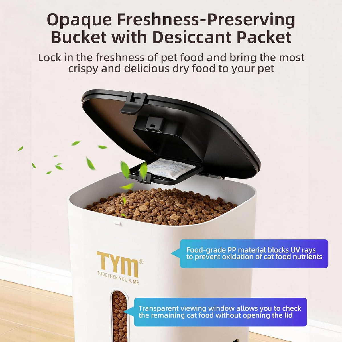 7L Automatic Cat Feeder, WiFi Timed Food Dispenser for Cats Small Pets