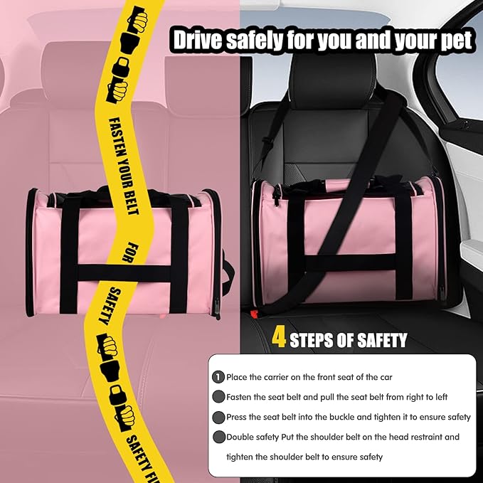 top tasta cat Carrier Large Dog Cat Carriers Puppies up to 30Lbs, Big Dog - Image 5