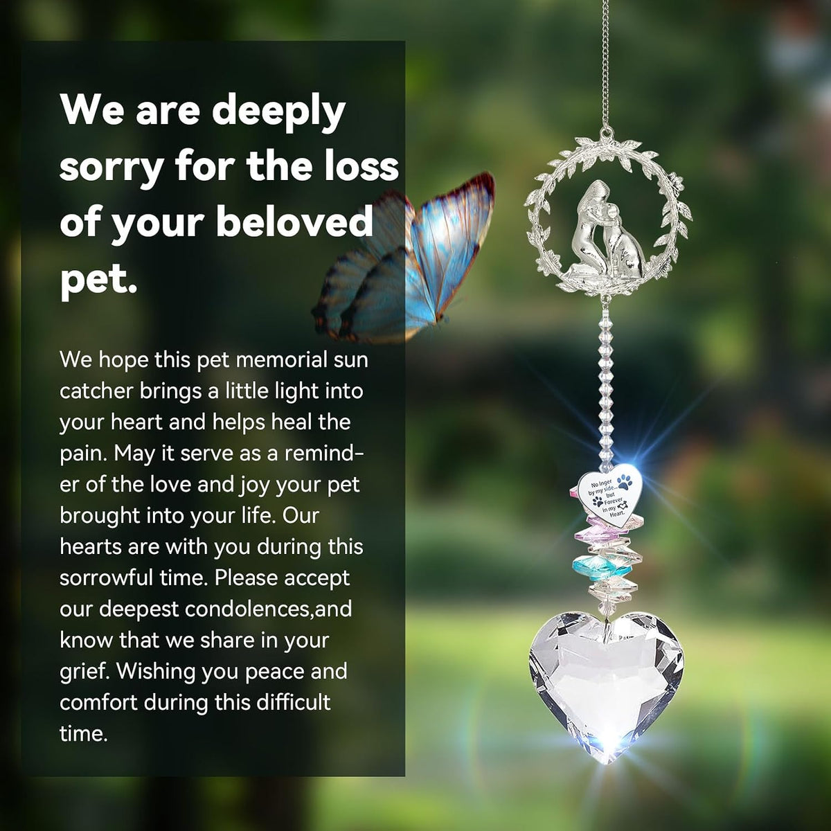 Dog Memorial Suncatcher, Loss of Dog Sympathy Gifts, Dog Remembrance Gift