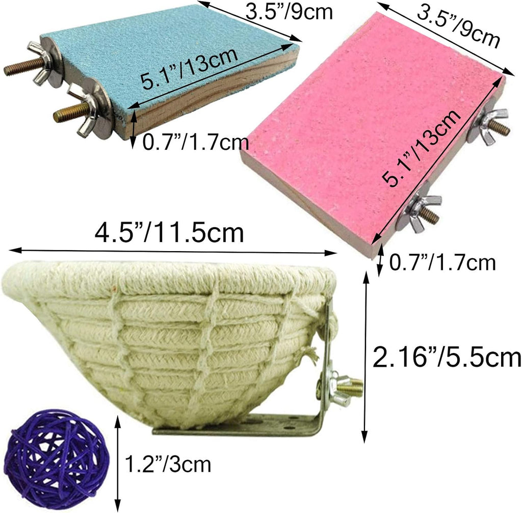 Hamiledyi Handmade Cotton Rope Nest Parakeet Bed Breeding Nest Small Parrot Cage Hatching Nesting for Cockatiel Canary Lovebird Finch and Other Small Birds