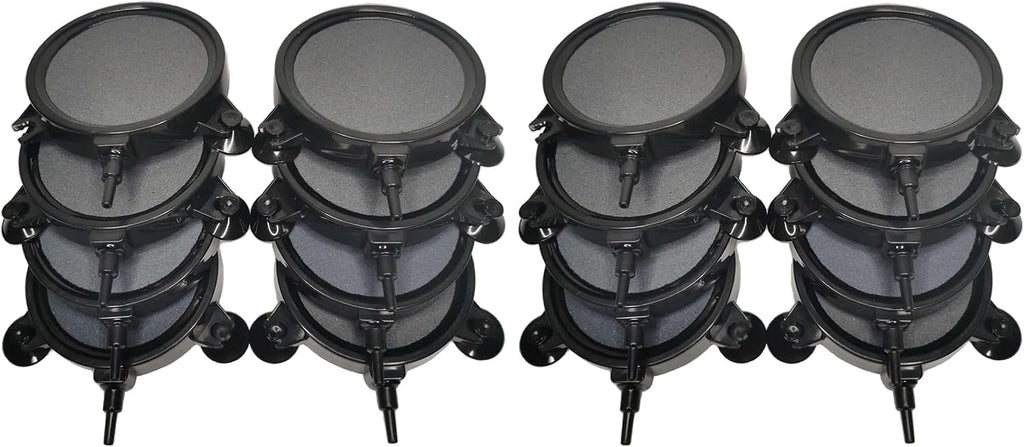 PINVNBY 4.2-Inch Air Stone Disc Bubble Diffuser with Suction Cups for Oxygenation in Fresh/Saltwater Tanks, Ponds, Hydroponic, Aquaponics, and as a Decorative Airstone for Aquariums