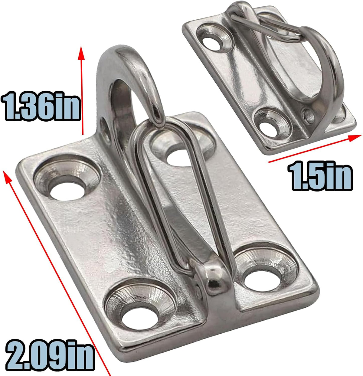 Wall Hook for Dog Leashes,Heavy Duty Stainless Steel Dog Chain Parking Hook for Tie Out in Yard,No Runaway System,Easy to Install,Use Indoor-Outdoor （1-Pack ）