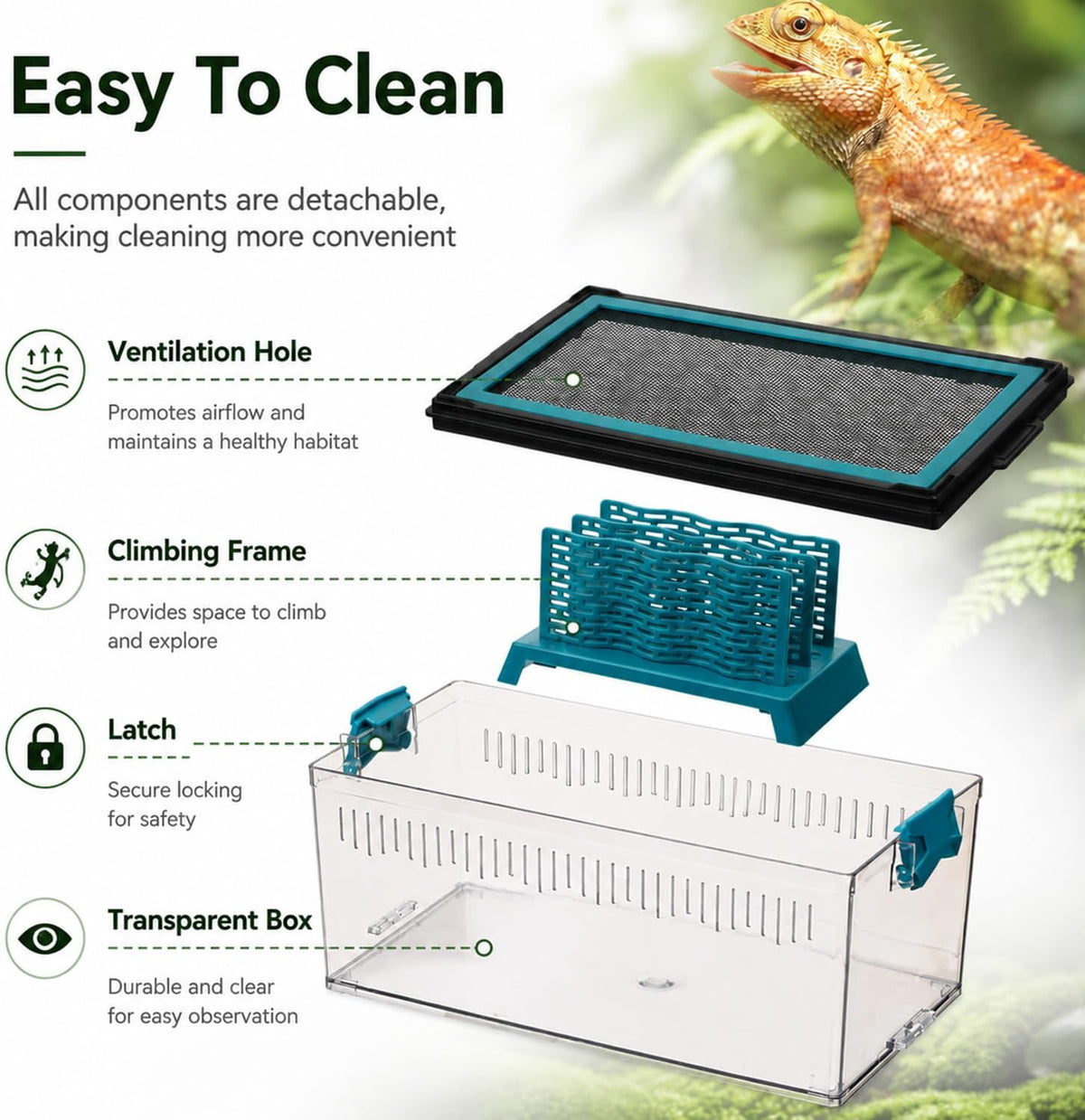 4 Pcs Feeding Container Complete Kit, 10x5.8x4.13 Inch