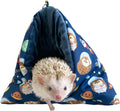 Handmade Cuddle Sack Sleeping Bag Pouch for Hedgehog Hamster Rat Sugar Glider Small Animal Hanging Cage Cave Bed (Blue)