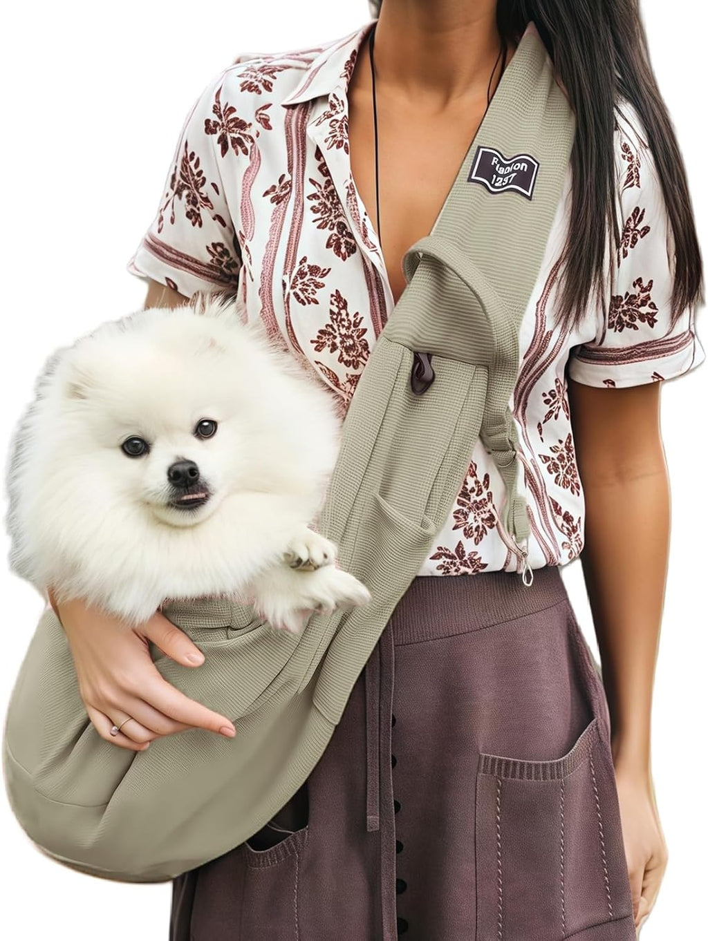 Dog Sling Carrier Soft Breathable for Small Dogs Cats 3-12 lbs,Pink