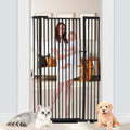 55.1" Extra Tall Pet Gate, 29.92"- 43" Black Adjustable Dog Gate