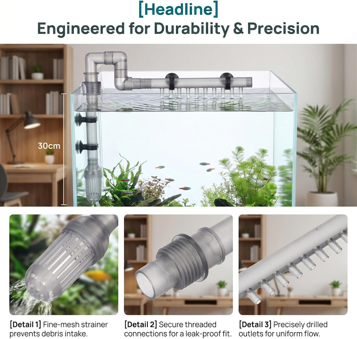ibasenice 1Set Aquarium Water Outflow Tubes Replacement