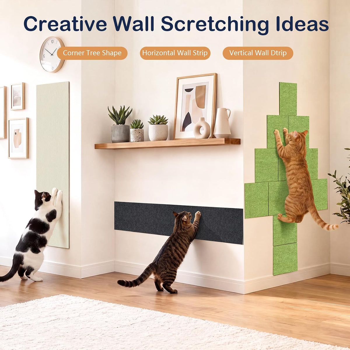 Cat Scratch Furniture Protector Scratching Mat Pad Couch Corner Protector