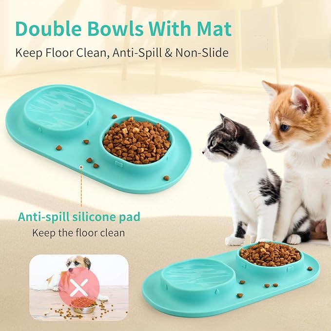 Small Size Puppy Dog Bowls: Food and Water Bowls Set - Image 6